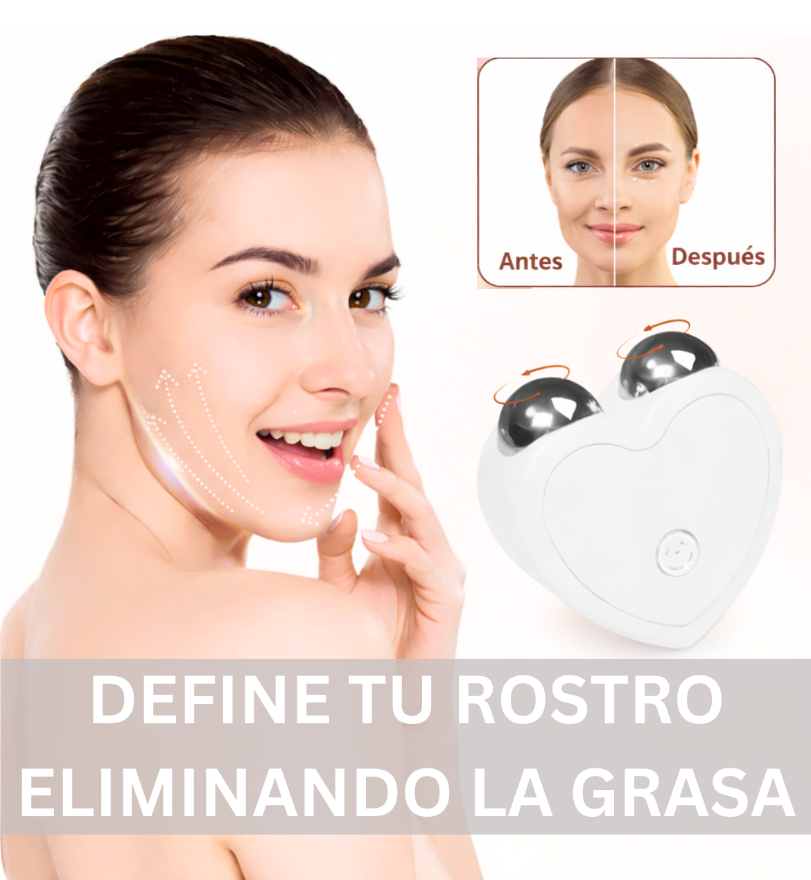Masajeador Facial Microcorriente - Efecto Glow y Lifting
